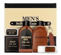 Juego de regalo de cuidado personal para hombres, baño y cuerpo Spa Cestas de regalo para hombres, Body & Earth Badset para hombres con aroma a cedro y sándalo, regalos para el día del padre