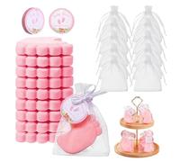 Juego de regalo de jabón hecho a mano - Colección de recuerdos de con forma de huella | Regalos de devolución de invitados adecuados para ducha, boda, cumpleaños, celebración, exhibición
