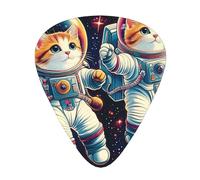 Juego de regalo de púas de guitarra Astronauts Cats In Space, púas suaves y duraderas para guitarra acústica, eléctrica y bajo, regalo perfecto para amantes de la guitarra y músicos