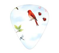 Juego de regalo de púas de guitarra Birds And Butterflies In Bloom - 12 púas suaves y duraderas para guitarra acústica, eléctrica y bajo, regalo perfecto para amantes de la guitarra y músicos