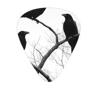 Juego de regalo de púas de guitarra Black Crow Birds On A Branch - Púas suaves y duraderas para guitarra acústica, eléctrica y bajo, regalo perfecto para amantes de la guitarra y músicos