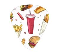 Juego de regalo de púas de guitarra de comida rápida, púas suaves y duraderas para guitarra acústica, eléctrica y bajo, regalo perfecto para amantes de la guitarra y músicos