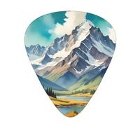 Juego de regalo de púas de guitarra de montaña nevada, púas suaves y duraderas para guitarra acústica, eléctrica y bajo, regalo perfecto para amantes de la guitarra y músicos
