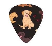 Juego de regalo de púas de guitarra de perro Labrador Retriever de chocolate, púas suaves y duraderas para guitarra acústica, eléctrica y bajo, regalo perfecto para amantes de la guitarra y músicos