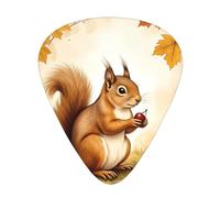 Juego de regalo de púas de guitarra Squirrel Autumn Harvest, 12 púas suaves y duraderas para guitarra acústica, eléctrica y bajo, regalo perfecto para amantes de la guitarra y músicos