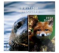 Juego de regalo de vida silvestre británica, calendario y diario 2026, viene ya envuelto profesionalmente para regalo, este será un gran regalo de Navidad