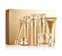 Juego de regalo hidratante de lujo para el cuidado de la piel con extracto de Cordyceps, incluye limpiador facial, bálsamo, crema de ojos y juego de 4 esencias (agua, suero, emulsión, crema)