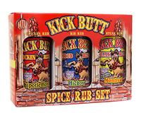 Juego de regalo Kick Butt - Trío de frotamiento para barbacoa