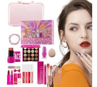 Juego De Regalos De Maquillaje, Sombra De Ojos Y Brillo De Labios, Set De Cosméticos De Teatro 6.0x18.8cm/2.36x7.4 Pulgadas Fórmula A Prueba De Manchas/portátil Y Organizado Para Fiestas, Eventos Casu