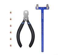Juego de regla de arco cuadrado en T con alicates de culatín para arcos compuestos y recurvos, kit de herramientas de aluminio para instalación de hebilla de cuerda de arco y corte de flecha (azul)