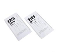 Juego de regla de gráficos oculares y PD para prueba de visión, herramienta de optometría profesional con letras y versiones digitales para o uso doméstico, material de PVC (digital-2 piezas)