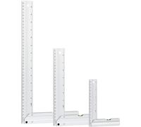 POWERTEC 80005 L - Juego de reglas cuadradas con niveles de burbuja, acabado de aluminio anodizado, juego de 3 piezas