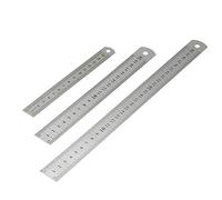 Juego de reglas de acero inoxidable, 3 piezas de regla de metal, incluye regla de 30 cm, 20 cm y 15 cm