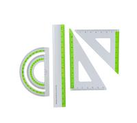 Juego de reglas de aluminio funcionales múltiples, proyectos de diseño creativo, dispositivo fuerte para dibujo técnico, medición básica, herramienta matemática ligera