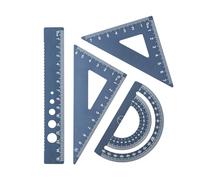 Juego de reglas de aluminio pequeñas con 4 herramientas esenciales para diseñadores y estudiantes de precisión matemática