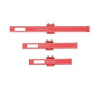 Juego de reglas de bolsillo para carpintería, medición precisa en pulgadas métricas, aleación de aluminio, tope deslizante, marcado para taller de ingenieros