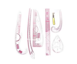 Juego de reglas de costura de 7 piezas, regla curva francesa, reglas de clasificación y manga de brazo, herramientas completas para hacer patrones para sastres, principiantes,