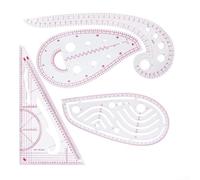Juego de reglas de costura profesional 4 unids herramientas de diseño métrico plantilla curva flexible para hacer vestidos