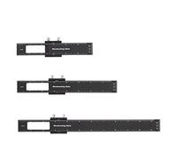 Juego de reglas para carpintería de 3 piezas, regla de medición de marcado tipo T de aleación de aluminio con topes deslizantes, duradera, portátil, multifuncional para