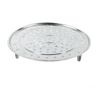 Juego de rejilla redonda y vaporizadora, hecha de acero inoxidable, saludable y respetuoso con el medio ambiente, apto para lavavajillas, pulido espejo, resistente a la corrosión. (30 cm)