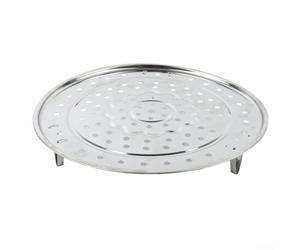 Juego de rejilla redonda y vaporizadora, hecha de acero inoxidable, saludable y respetuoso con el medio ambiente, apto para lavavajillas, pulido espejo, resistente a la corrosión. (30 cm)