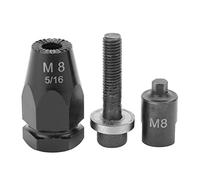 Juego de remaches neumáticos, pistola para tuercas, M5, M6, M8, M10, piezas de remachador de cabeza de tuerca, vástago recto hexagonal para reparación del hogar (Mango de sujeción hexagonal M8)