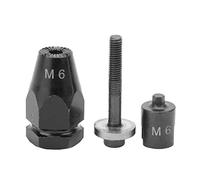 Juego de remaches neumáticos, pistola para tuercas, M5, M6, M8, M10, piezas de remachador de cabeza de tuerca, vástago recto hexagonal para reparación del hogar (Mango de sujeción hexagonal M6)