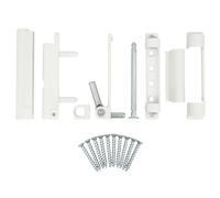 Juego de reparación completo original Winkhaus para ventanas de plástico de 1996 a 2006 - incluye soportes de esquina, soportes de ala, soportes de tijera y tapas en blanco, con juego de tornillos