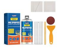 Juego De Reparación De Azulejos De Secado Rápido, Kit Reparación Bañera Impermeable, Kit Reparacións Mármol Y Granito, Agujeros Y Grietas, Porcelana, Azulejos, Incluye Espátula Y Papel Lija 80g