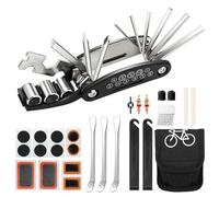 Juego de reparación de bicicletas 16 en 1, juego de herramientas para bicicleta desmontable, kit de reparación de bicicletas y herramientas, herramientas para bicicleta, multiherramienta multifunción,