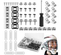 Juego De Reparación De Cascos Deportivos - Herramientas De Mantenimiento De Casco 57x, Juego De Tornillos Para Cascos De Hockey | Tornillo De Reemplazo, Piezas De Reemplazo Para El Casco De Hockey