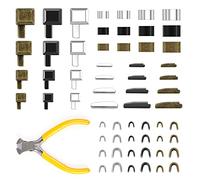 Juego de reparación de cremallera 60 piezas #3#5#8#10 tope de cremallera cremallera de repuesto aleación de zinc cremallera inferior superior con 1 alicates