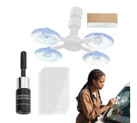 Juego de reparación de Grietas para Cristales de Coche, reparación rápida con jeringa, Pegamento e Instrucciones para arañazos de
