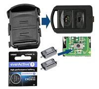 Juego de reparación de la Carcasa de la Radio del Mando a Distancia Car Key Car Key 2X Micro botón pulsador 1x CR2032 batería para Opel