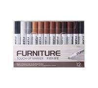 Juego de reparación de madera de 12 colores, sin olor, eliminador de arañazos para muebles de madera, para rasguños, daños, manchas, desgaste, grietas, astillas de pintura, marca de reparación de