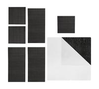 Juego de reparación de parches para cama elástica, 20 x 16 x 1 cm/7,87 x 6,3 x 0,39 pulgadas, solución de fijación fácil de aplicar, parches adhesivos duraderos, para alfombrillas rectangulares