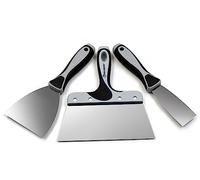 Juego de reparación de pared de 3 piezas ROLLINGDOG con espátula de 38 mm / 1,5 ", cuchillo para juntas de 101 mm / 4", cuchillo para encintado de 20 cm