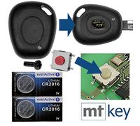 Juego de reparación para llave de coche con mando a distancia, 1 carcasa + 1 tornillo + 1 micropulsador + 2 pilas CR2016