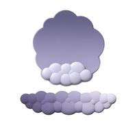 Juego de reposamuñecas y almohadilla para teclado en forma de nube y almohadilla de muñeca, alfombrilla de ratón de espuma suave de poliuretano antideslizante