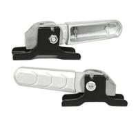 Juego de reposapiés trasero plegable compacto para bicicletas eléctricas, reposapiés de pasajero de aleación de aluminio con base de montaje trasero y estriberas plegables con ranurada, par de de