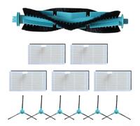 Juego de repuesto cepillo principal cepillo lateral filtro HEPA para Ultenic para T20 Pro para T10 Lite para Honor Choice S3 Plus R3, 1 cepillo de rodillo, 6 cepillos laterales, 5 filtros de nailon y