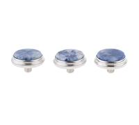 ＡＷＨＡＯ Juego de Repuesto de 3 Botones de Trompeta con Incrustaciones de Aleación, 2 Colores Diferentes, Azul