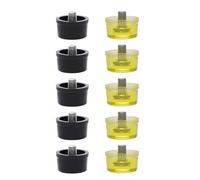 Juego de repuesto de cabeza de goma, punta amarilla y negra para montaje de muebles con martillo y herramienta profesional de manualidades de 25 mm/30 mm/35 mm/40 mm/45 mm
