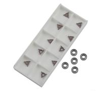 Juego de repuesto de cabezal de corte triangular para mini máquinas de biselado neumáticas con cuchillas de acero de tungsteno y rodamientos adicionales