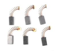 Juego de repuesto de cepillo de carbono 6 piezas para taladro eléctrico amoladora angular secador de pelo | Material de carbono y metal, para reparación del hogar, mantenimiento industrial, proyectos