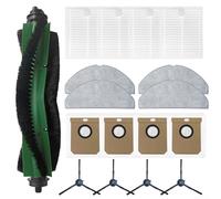 Juego de repuesto de piezas de aspiradora compatibles con cepillo principal, cepillo lateral, filtro, paño de fregona, bolsa de polvo, kit de accesorios de limpieza para Conga 8490 Super Potente Robot