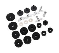 Juego de Repuesto de Platillos Accesorios para Batera Arandelas de Almohadillas de Fieltro Antideslizantes de 25 Mm, 40 Mm y 50 para Bateristas y Amantes de la Batera, para