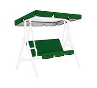 Juego de repuesto para asientos de columpio de jardín, 190T, impermeable, 190 x 132 x 15 cm y funda de asiento de 150 x 150 x 10 cm (verde oscuro)