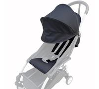 Juego de repuesto para cochecito compatible con Babyzen YOYO/YOYO+/ YOYO2/Stokke YOYO3, pack de 6 colores, cojín de asiento engrosado y dosel elástico, tejido transpirable y repelente al agua (negro)