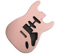 Juego De Repuesto Para Guitarra Cuerpo Dividido En El Centro De Fresno De Pantano Adecuado Para Guitarra Eléctrica ST Pintada(Pink)